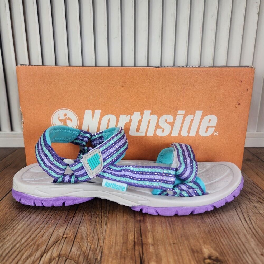 Northside Seaview Sport Sandals Kids Size 6 Purple Mint Hiking Beach Adjustable